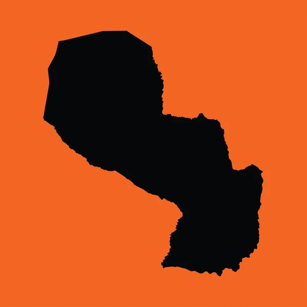 Illustration sur fond orange du Paraguay — Image vectorielle