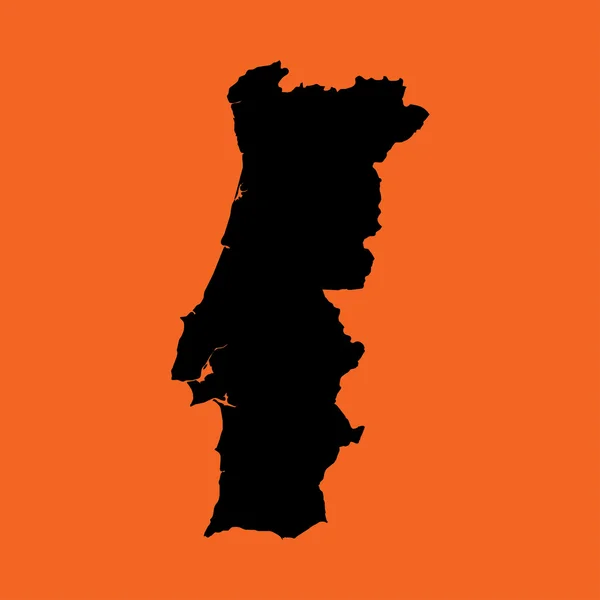 Illustration d'un contour coloré du Portugal — Image vectorielle