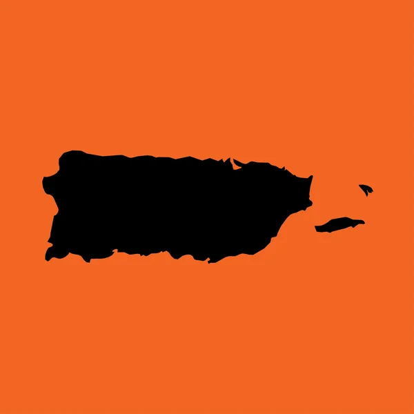 Illustratie van een kleurrijk Gevulde omtrek van Puertorico — Stockvector