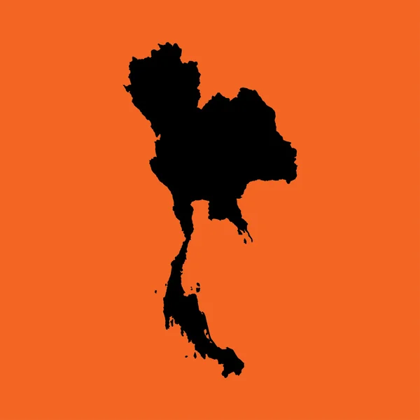 Ilustración sobre un fondo naranja de Tailandia — Vector de stock