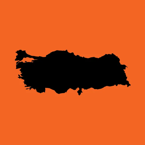 Иллюстрация на оранжевом фоне Турции — стоковый вектор