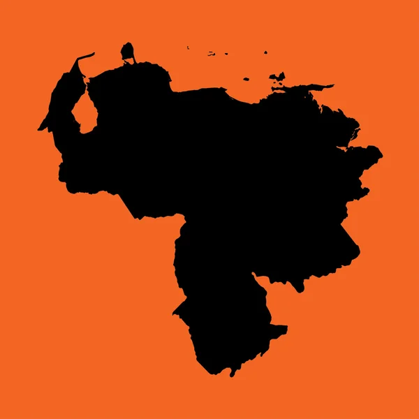 Illustration auf orangefarbenem Hintergrund von venezuela — Stockvektor