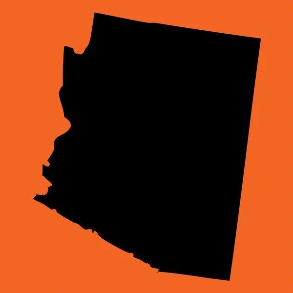 Arizona turuncu bir arka plan üzerinde gösteren resim — Stok Vektör