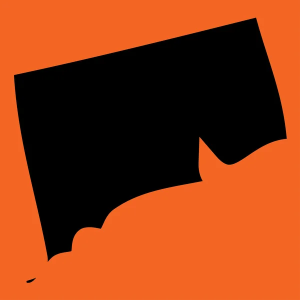 コネティカットのオレンジ色の背景のイラスト — ストックベクタ