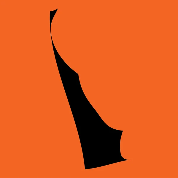 Illustration på en Orange bakgrund av Delaware — Stock vektor