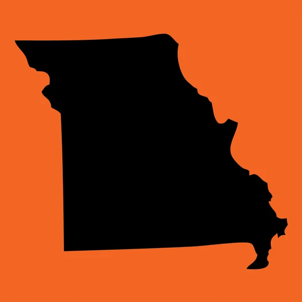 Ilustrace na oranžovém pozadí Missouri — Stockový vektor