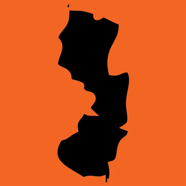 Ilustración sobre un fondo naranja de Nueva Jersey — Archivo Imágenes Vectoriales