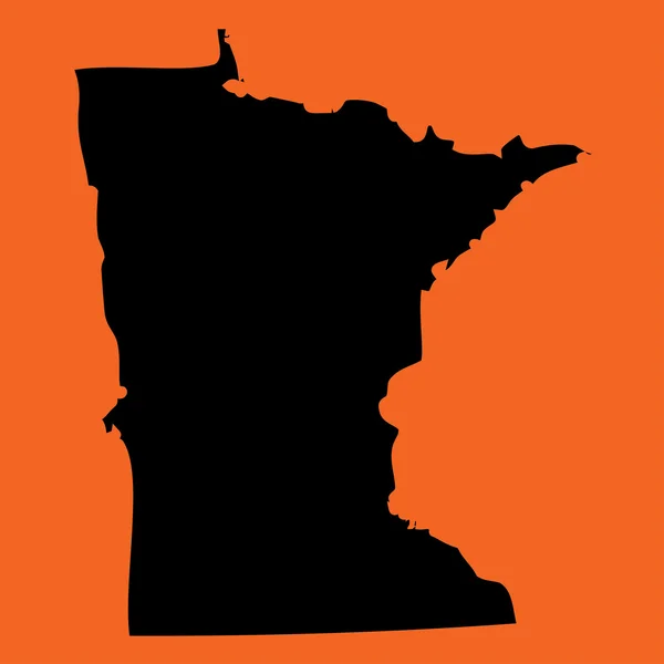 Ilustración sobre un fondo naranja de Minnesota — Archivo Imágenes Vectoriales