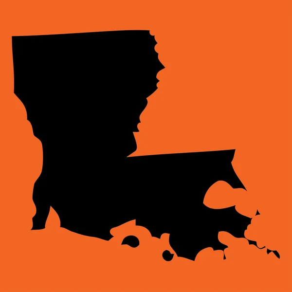 Ilustración sobre un fondo naranja de Louisiana — Vector de stock