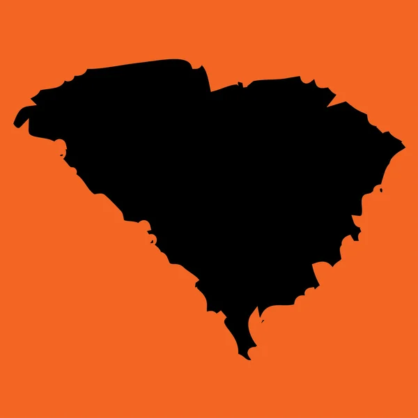 Ilustración sobre un fondo naranja de Carolina del Sur — Archivo Imágenes Vectoriales