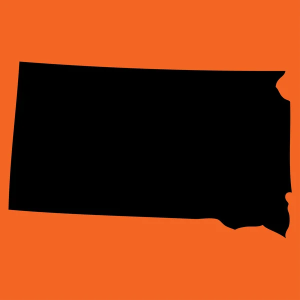 Illustration on an Orange background of South Dakota — Stock Vector