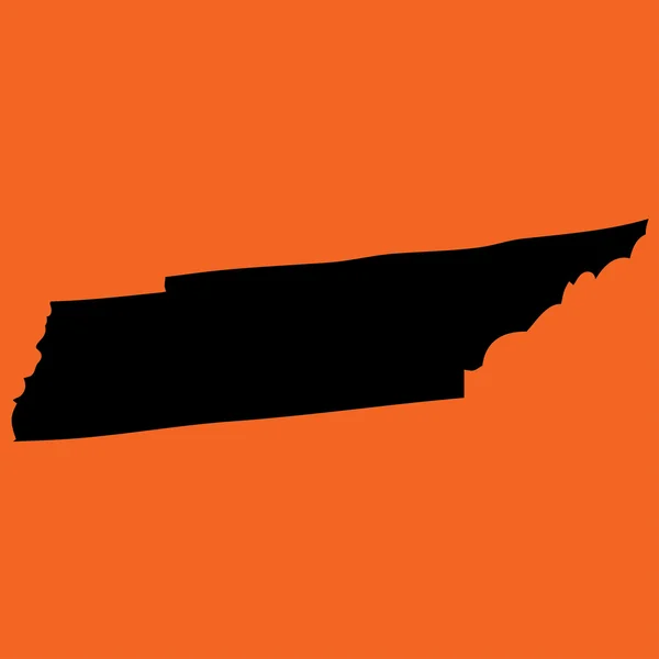 Ilustración sobre un fondo naranja de Tennessee — Vector de stock