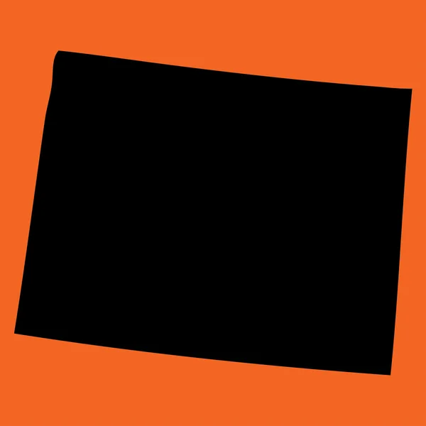 Illustration sur fond orange du Wyoming — Image vectorielle