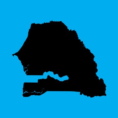 Turuncu bir arka plan üzerinde gösterimi Senegal