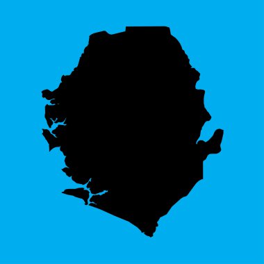 Turuncu bir arka plan üzerinde gösterimi Sierra Leone