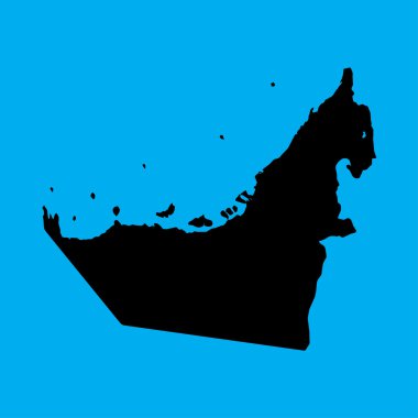 Turuncu bir arka plan üzerinde gösterimi Birleşik Arap Emirlikleri