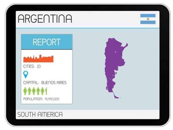 Infographic öğeleri kümesi Arjantin ülke için — Stok fotoğraf