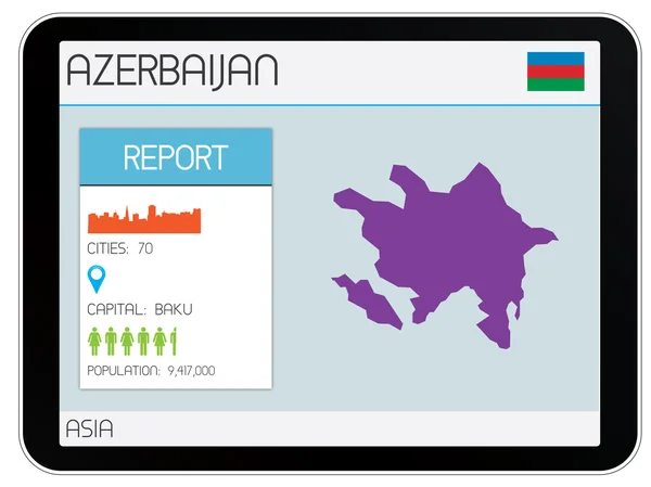 Set of Infographic Elements for the Country of Azerbaijan — Stock Photo, Image