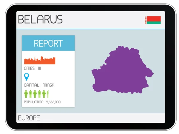 ベラルーシの国のインフォ グラフィック要素のセット — ストック写真