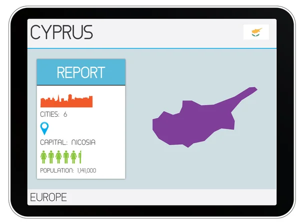 Conjunto de elementos infográficos para el país de Chipre — Foto de Stock