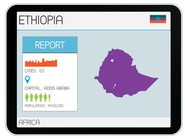 Ensemble d'éléments d'infographie pour le pays d'Éthiopie — Photo