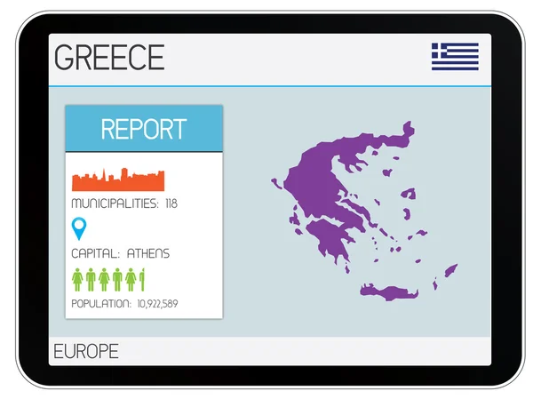 Набор инфографических элементов для страны Греция — стоковое фото