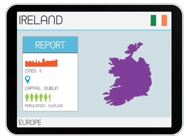 Infographic öğeleri kümesi ülke İrlanda için — Stok fotoğraf