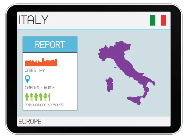 Набор инфографических элементов для страны Италия — стоковое фото