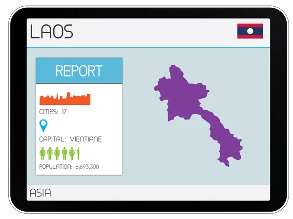 Ensemble d'éléments d'infographie pour le pays du Laos — Photo