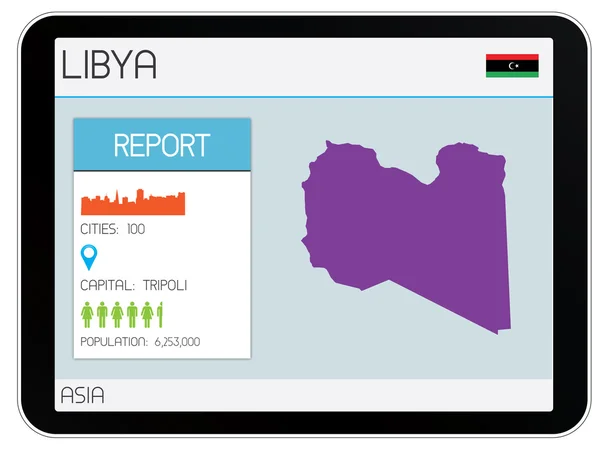 Infographic öğeleri kümesi Libya ülke için — Stok fotoğraf