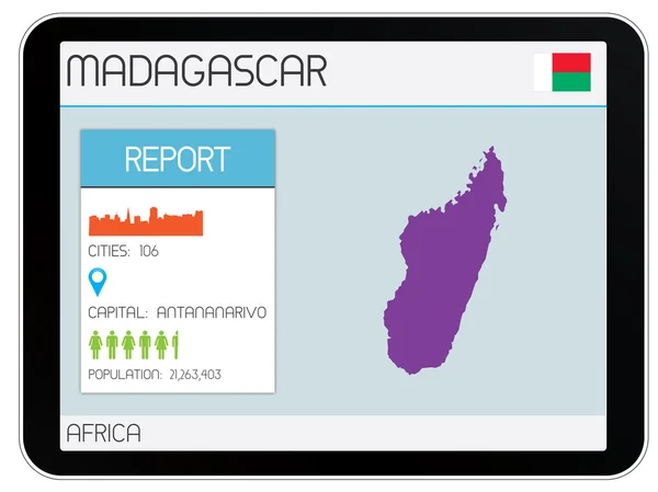 Set van Infographic elementen voor het land van Madagaskar — Stockfoto