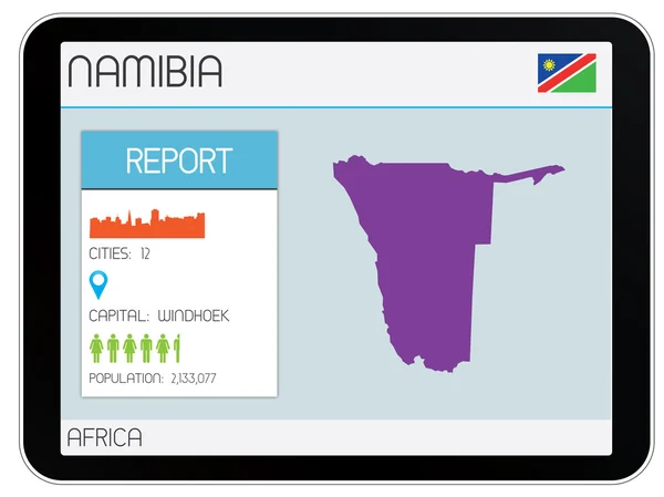 Uppsättning Infographic element för landet av Namibia — Stockfoto