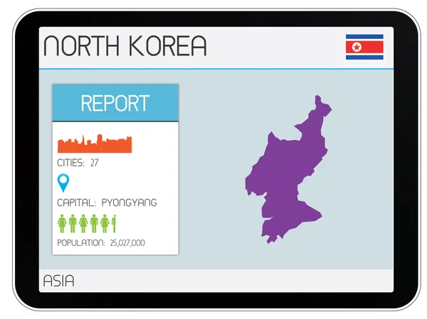 Set van Infographic elementen voor het land van Noord-Korea — Stockfoto