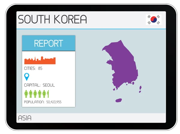 Set of Infographic Elements for the Country of South Korea — Stock Photo, Image