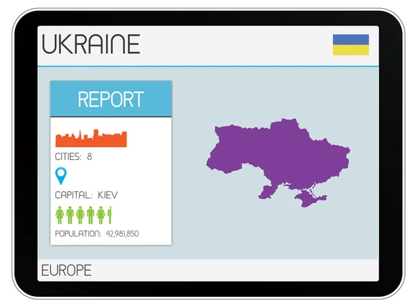 Ensemble d'éléments d'infographie pour le pays d'Ukraine — Photo