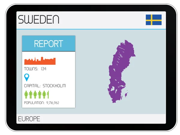 Set van Infographic elementen voor het land van Zweden — Stockfoto