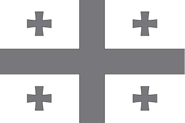 Ülke Gürcistan bayrağı gri tonlamalı resimli