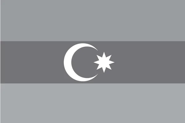 Illustrated grayscale flag of the country of Azerbaijan — Stock Photo, Image