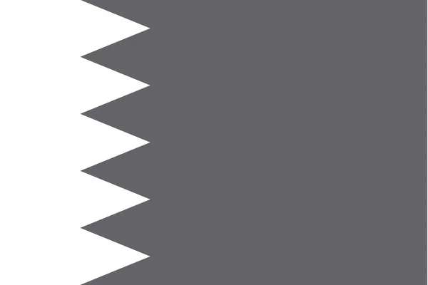 Illustrated grayscale flag of the country of Bahrain — Stock Photo, Image