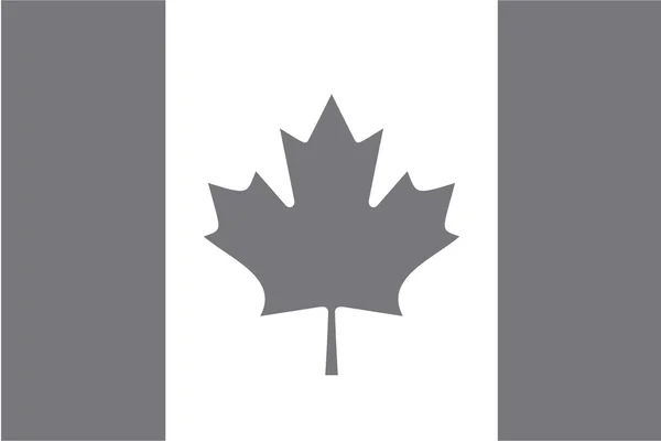 Illustrated grayscale flag of the country of Canada — Stock Photo, Image