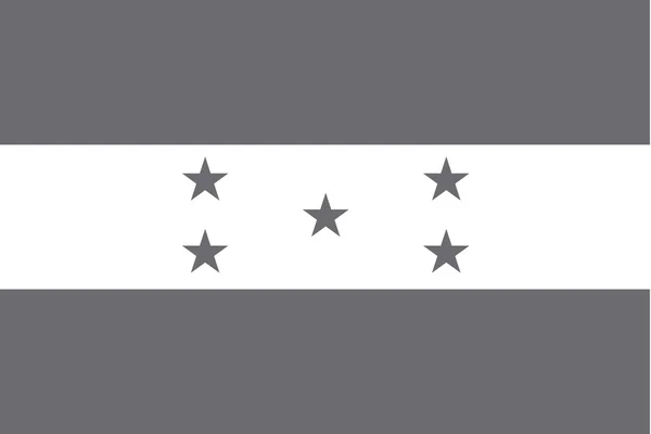 Bandera ilustrada en escala de grises del país de Honduras —  Fotos de Stock