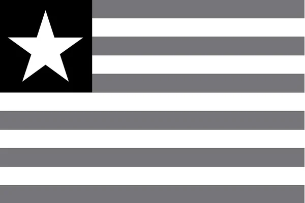 Illustrated grayscale flag of the country of Liberia — Stock Photo, Image