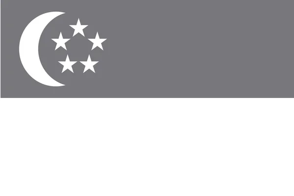 Illustrated grayscale flag of the country of Singapore — Stock Photo, Image