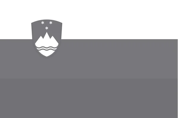 Illustrated grayscale flag of the country of Slovenia — Stock Photo, Image