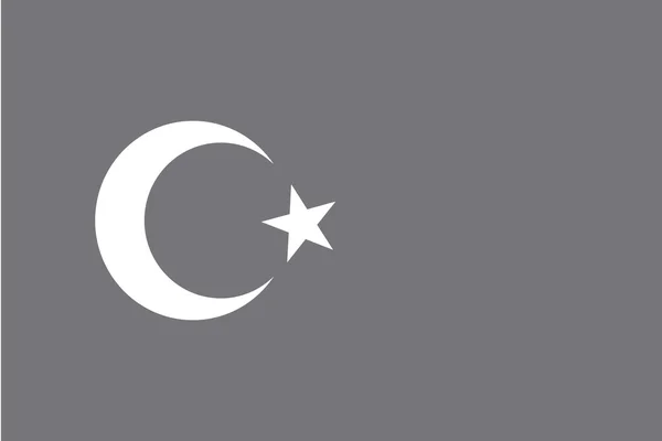 Illustrated grayscale flag of the country of Turkey — Stock Photo, Image