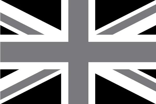 Illustrerade gråskala flagga landet av Storbritannien — Stockfoto