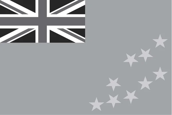 Tavalu의 국가의 회색조 국기 일러스트 — 스톡 사진