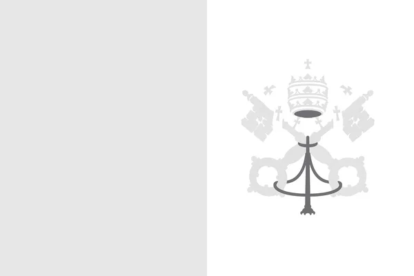 Illustrated grayscale flag of the country of Vatican — Stock Photo, Image