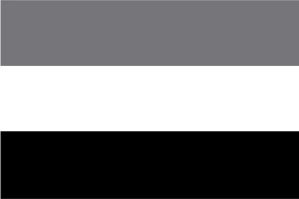 Illusztrált szürkeárnyalatos az ország Jemen zászlaja — Stock Fotó