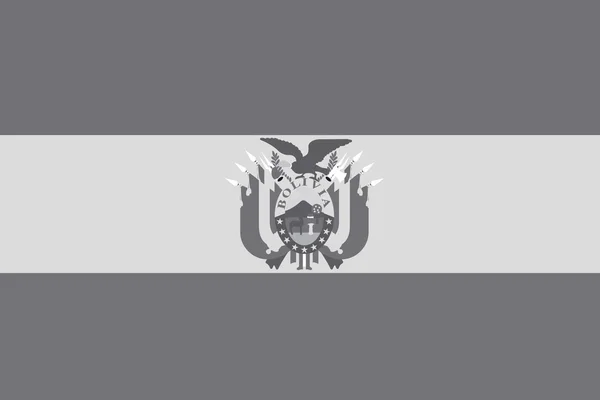 Illustrerade gråskala flagga om Bolivia — Stock vektor